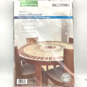 IDEAWORKS Decorative Stretch Table Cover (Mosaic), one Size, 1 Count (Pack of 1)